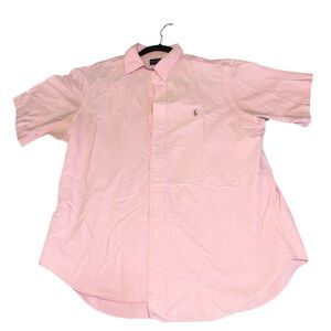 Polo by Ralph Lauren Men's Pink Short Sleeve Shirt size Large